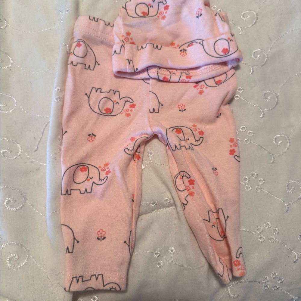 Adorable Pink Elephant Kids Matching Set